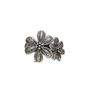 Handcrafted Sterling Silver Flower Band Ring